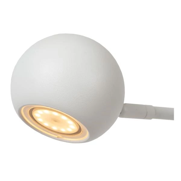 Lucide COMET - Lampe de bureau Rechargeable - Batterie/Piles - LED 3 StepDim - 1x3W 2700K - Blanc - détail 1